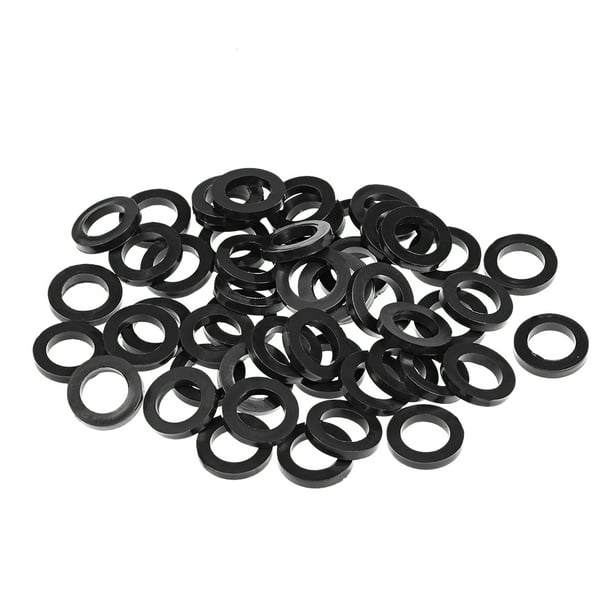 Pack of 50 uxcell Nylon Flat Washers M3 10mm OD 3mm ID 1mm Thickness for Faucet Pipe Water Hose 
